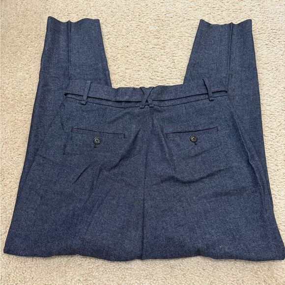 Massimo Dutti Wool Blue Grey Ankle Length High Rise Tapered Pants Sz US 6 EUC - Picture 9 of 14